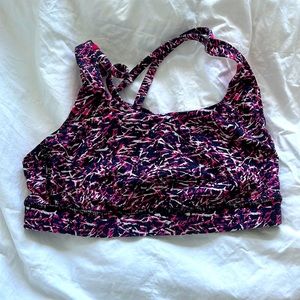 Multi-colored Lululemon Energy Bra